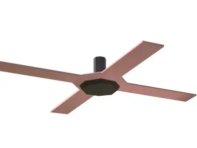 Low Poly Ceiling Fan 3D Model Low-poly 3D model