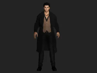 AAA 3D REALISTIC CHARACTER - EUROPEAN BUSINESSMAN  MAFIA  NPC Low-poly 3D model