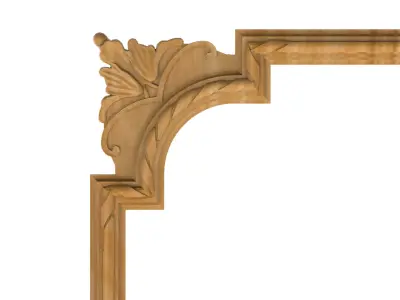 Carved picture frame STL 3D model 146