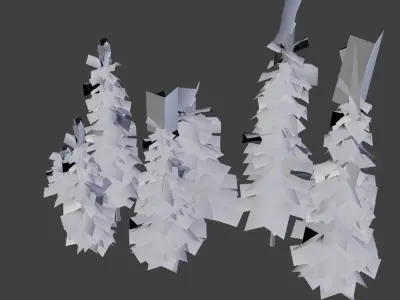 Wood System Low-poly 3D model