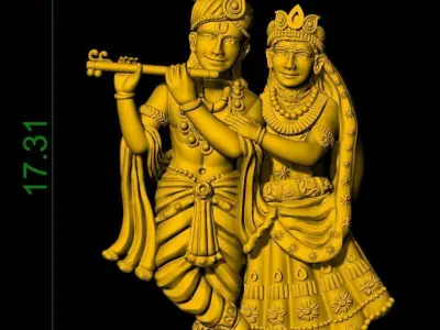 Radhe krishna  3D print model