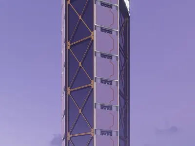 Sci-fi Mega Block 002 v2 3D model