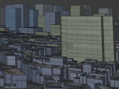 3D Tokyo city of Low-poly 3D model