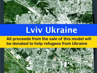 Cityscape Lviv Ukraine 3D model