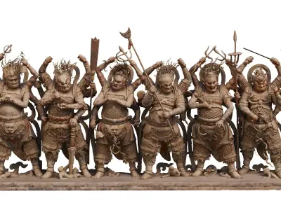 Deity Statue Sculpture14 3D model