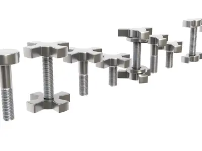 Decorative screw 04 3D model