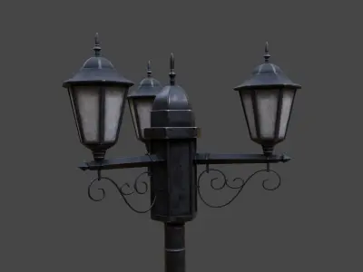 Street Lamp Low-Poly 3d model Low-poly 3D model