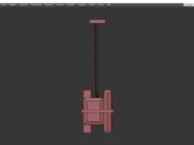 Hanging lamp Cerezo Low-poly 3D model