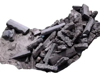 Construction garbage spscan 5 Low-poly 3D model