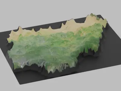Nigeria Map Country Low-poly 3D model