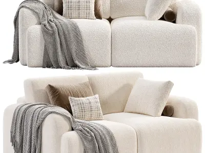 Bonent Sofa Low-poly 3D model