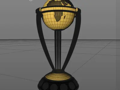Cricket World Cup Trophy 3D model C4D 3D model
