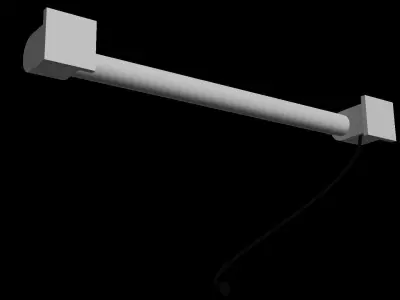 Florescent Tube Light Low-poly 3D model