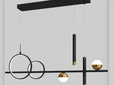 Dining Room Pendant Lights 3D model