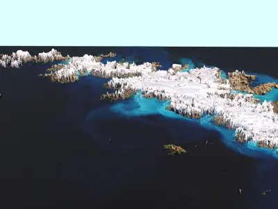 South Georgia Island 3D model