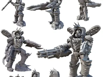 Sci Fi Terminators Proxy Collection Inc Beetle Jackal Designs 3D Model Pack