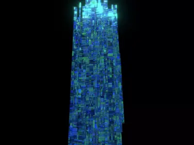 Sci fi Skyscrapers 2 3D model