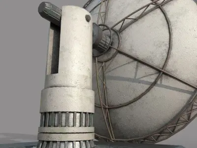 SatelliteDish Old PBR  Low-poly 3D model