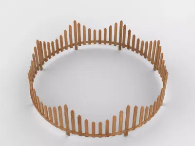 flexible picket fence  3D model