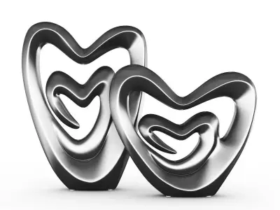 Figurine hearts 3D model