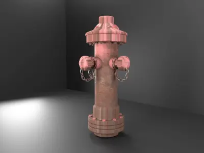 firehydrant Low-poly 3D model