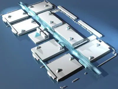 Fiera Milano trade fair center 3D model