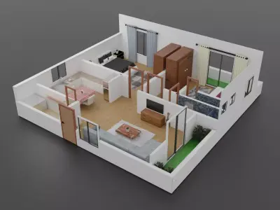 FLOOR PLAN 3D model