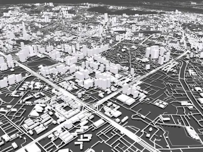 Cityscape Hanoi Vietnam 3D model