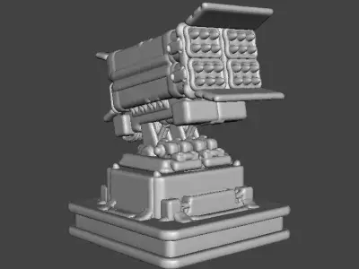 6MM SCALE HD2 SAM TURRET MINIATURE MODELS FOR SCIFI GAMES 3D print model