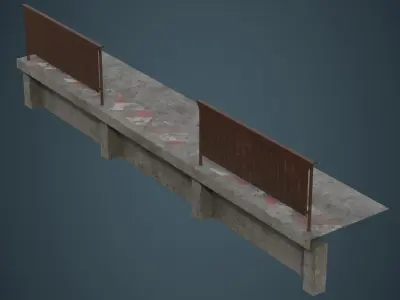 Industrial Platform 2B Low-poly 3D model