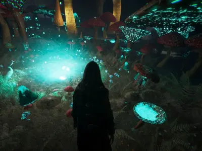 Mushroom Forest 37 Assets Low-poly 3D model