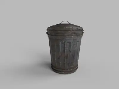 TRASH CAN LOW-POLY 3D MODEL Low-poly 3D model