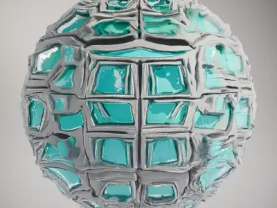 Geometric SciFi Hexagon Panels HQ PBR Textures Set Texture