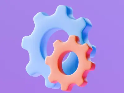 Marketing Icons - Setting Icon Low-poly 3D model