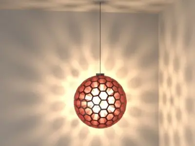 Ceiling Lamp Hexagonal Gap 3D model