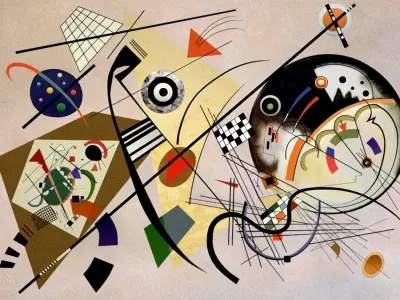 Transverse Line by Wassily Kandinsky Low-poly 3D model