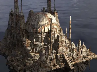 Islamic Golden Age Saladins Palace 3D model