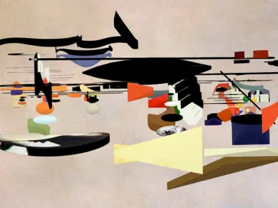 Transverse Line by Wassily Kandinsky Low-poly 3D model