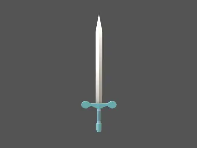 Cartoon Sword v1 004 Low-poly 3D model