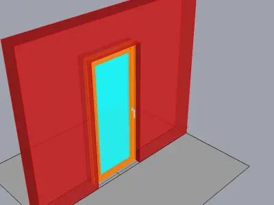 Wooden windows for viz 3D model