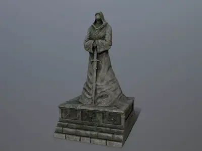 statue 4 Low-poly 3D model