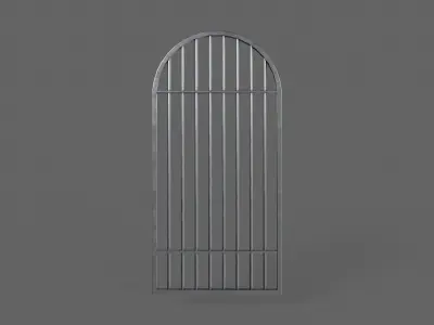 PBR Prison Window 6 Low-poly 3D model