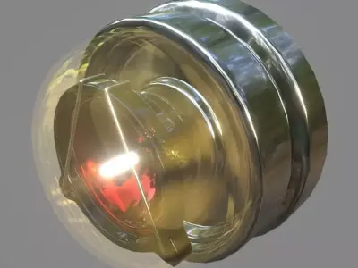 Warning light turtle 3D model