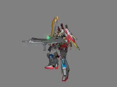 Attacker Gundam 17 A 3D model