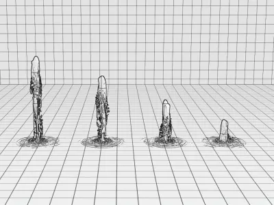 Lumion fountain - animated Low-poly 3D model