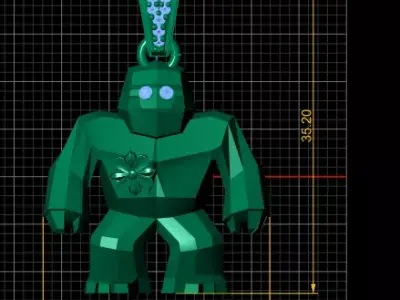 ROBBOT PENDAN 3D PRINTABLE MODEL  3D print model