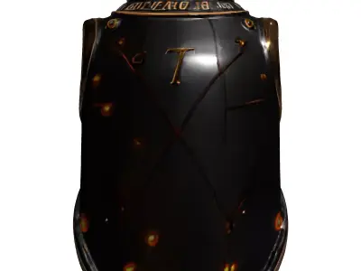 Fantasy Engraved Glowing Cuirass Armor Low-poly 3D model