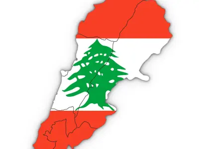 3D Political Map of Lebanon 3D model