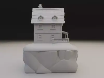 medieval house  3D print model