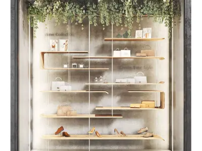 showcase 05  store window Low-poly 3D model